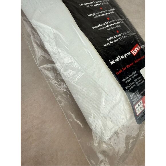 Vintage 1996 HANES Mens Boxer Briefs M 2 Pack White Made In USA 32-34 NOS - Picture 6 of 8